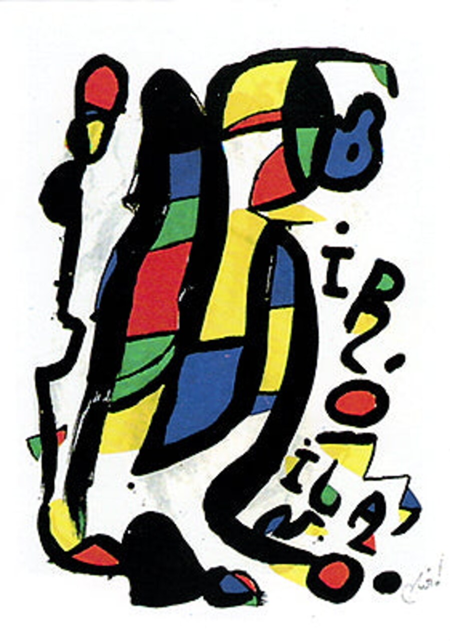 Milano by Joan Miró Art Print - Modern Abstract Wall Décor 38x26.5 inches